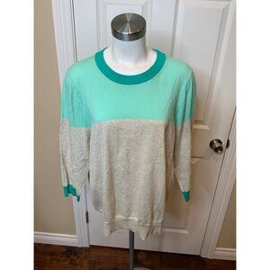 J.Crew Gray Teal Thin Knit Crew Neck Sweater NWT, Size XXL